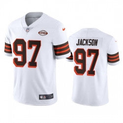 Malik Jackson Cleveland Browns white Vapor jersey