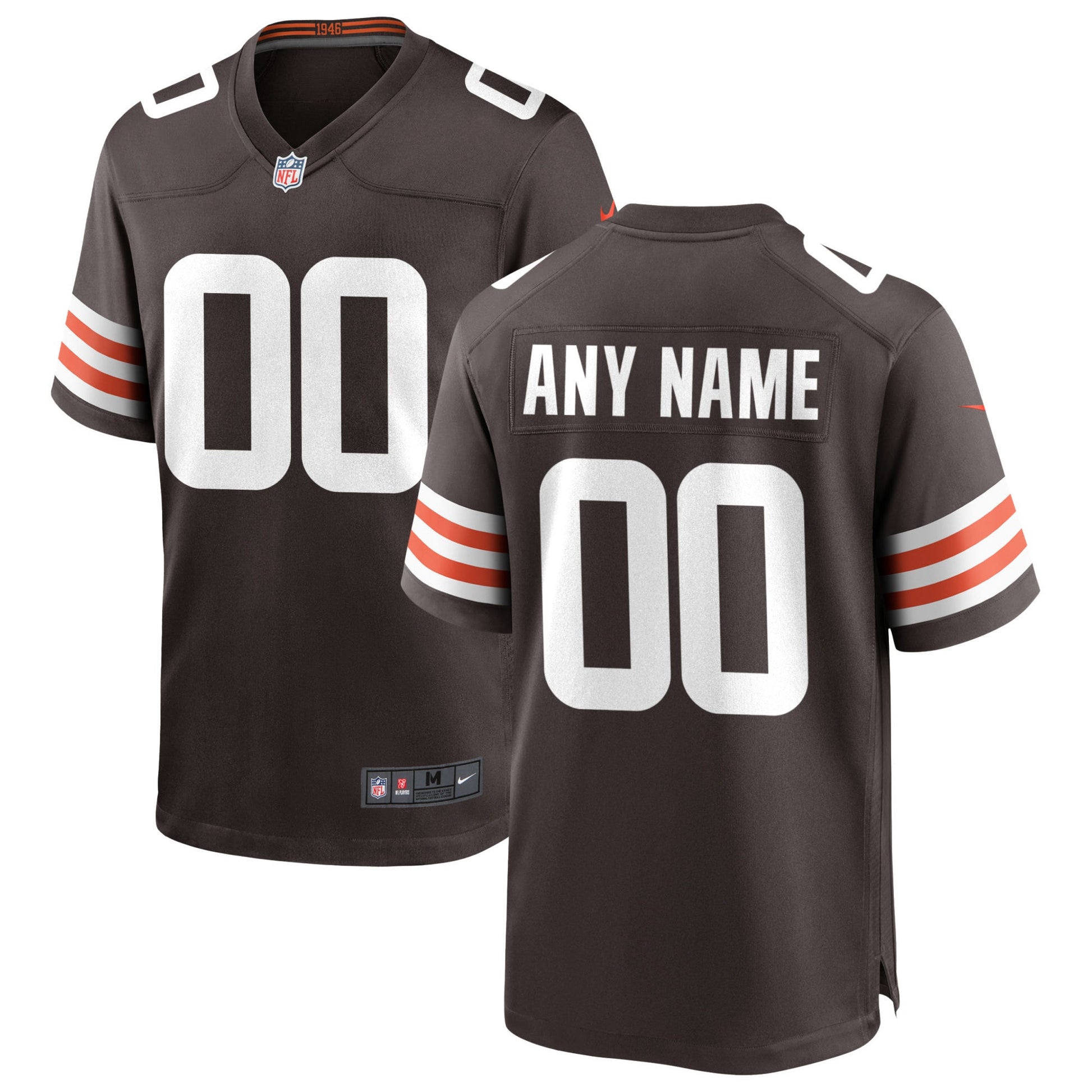 Custom Cleveland Browns brown jersey