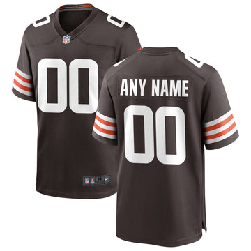 Custom Cleveland Browns brown jersey