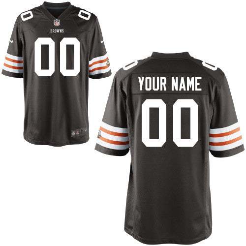 Custom Cleveland Browns brown Game jersey