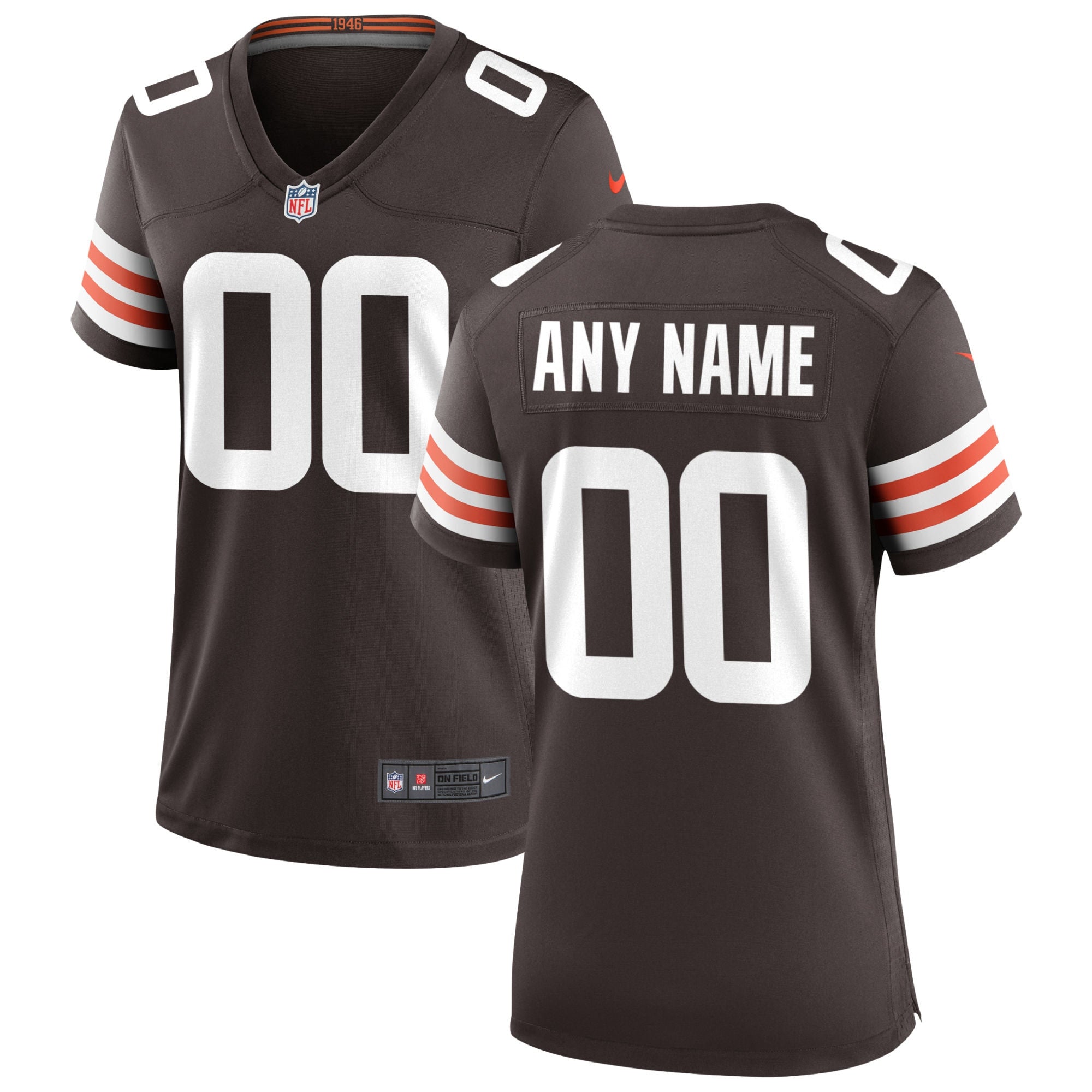 Custom Cleveland Browns brown jersey