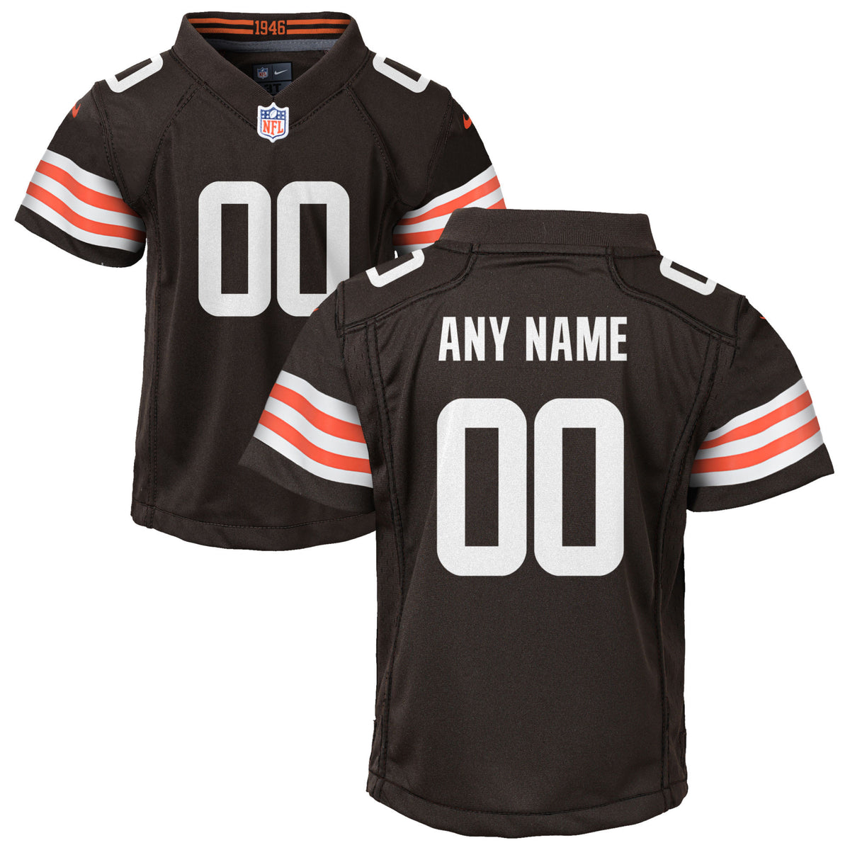 Custom Cleveland Browns brown jersey