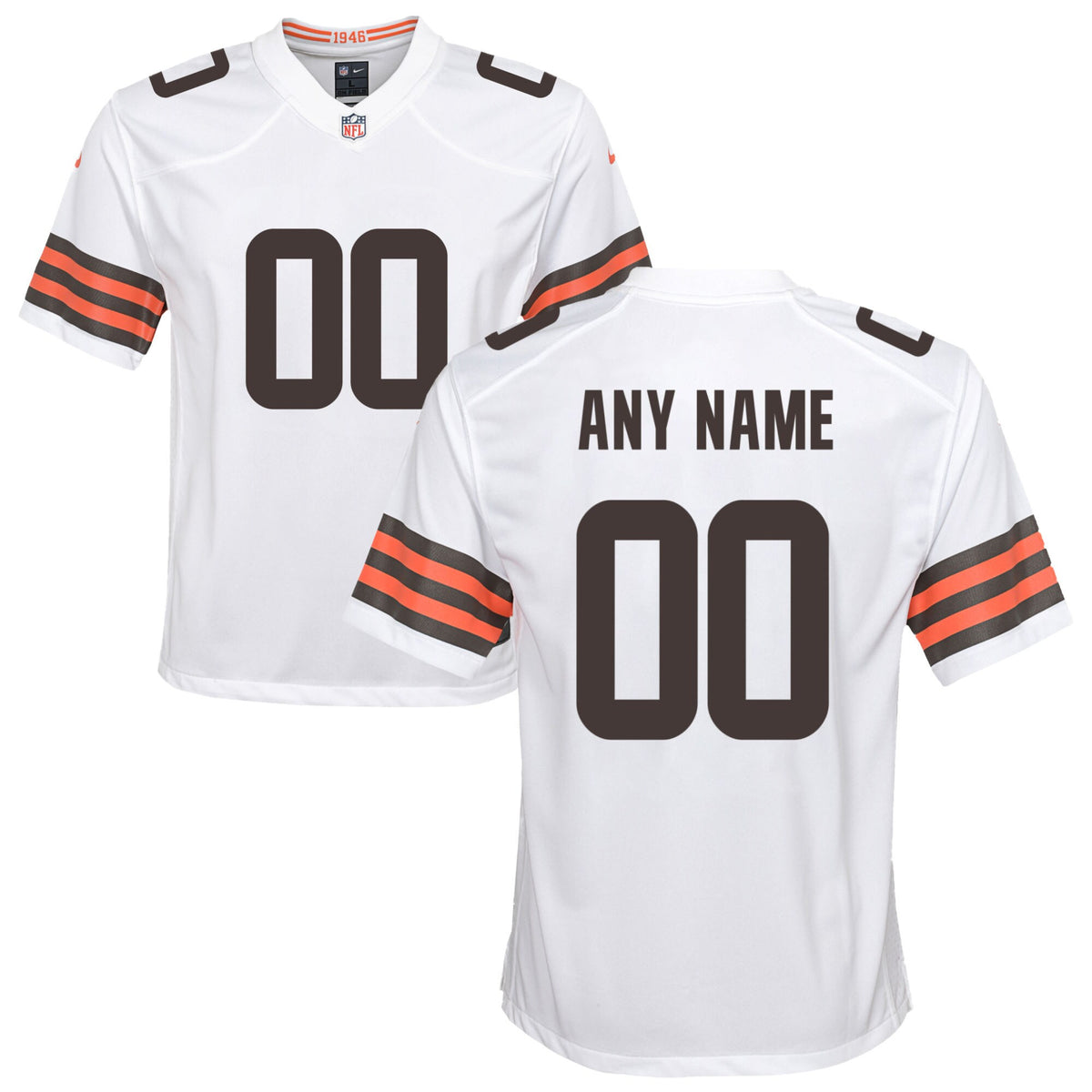 Custom Cleveland Browns white jersey