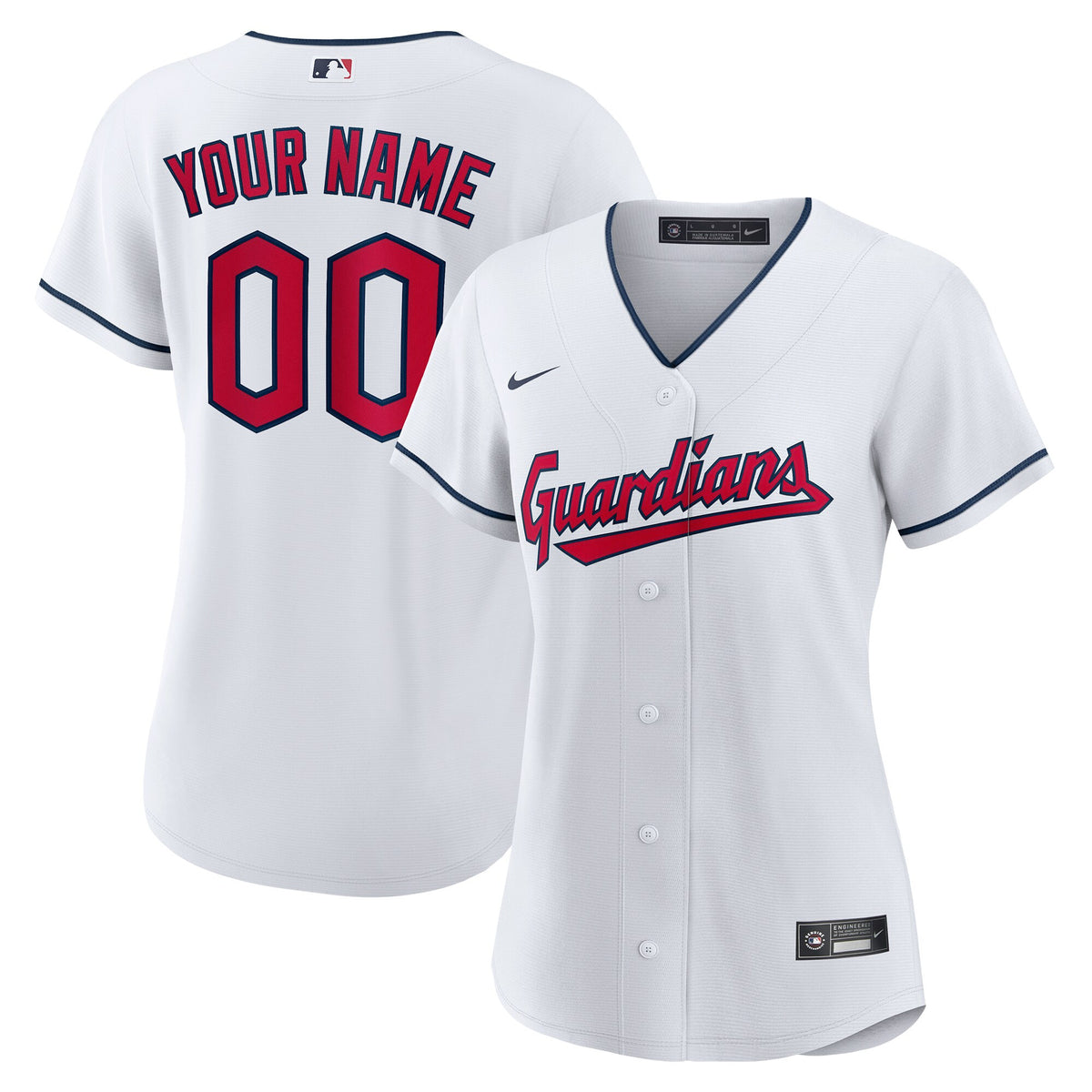 Custom Cleveland Guardians white jersey