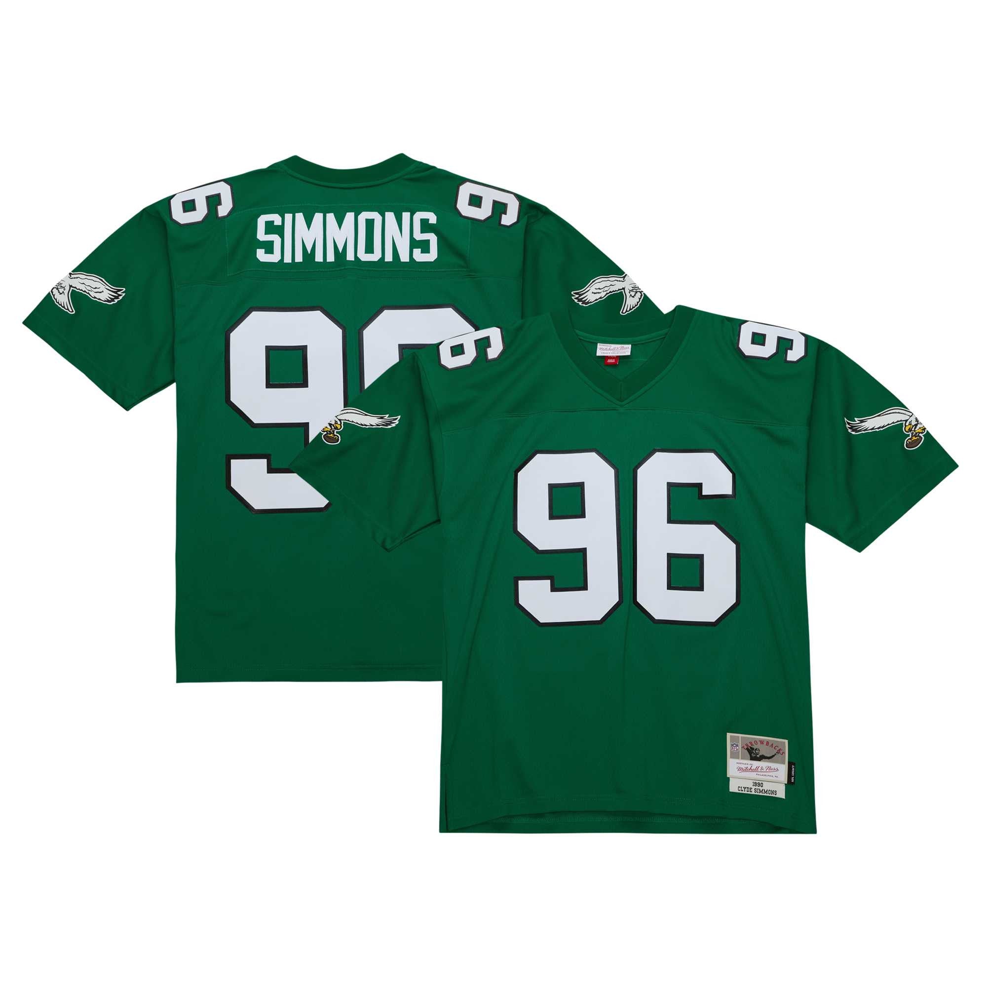 Clyde Simmons Philadelphia Eagles green jersey