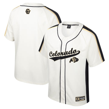 Colosseum Ruth Button-up Colorado Buffaloes cream jersey