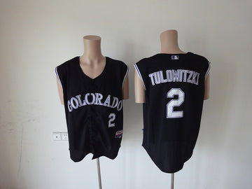 Tulowitzki Colorado Rockies black jersey