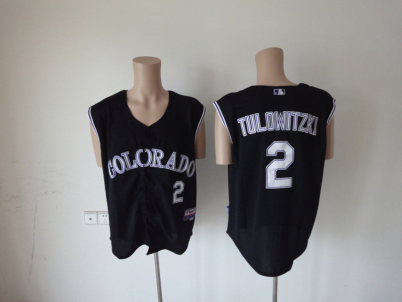 Tulowitzki Colorado Rockies black jersey