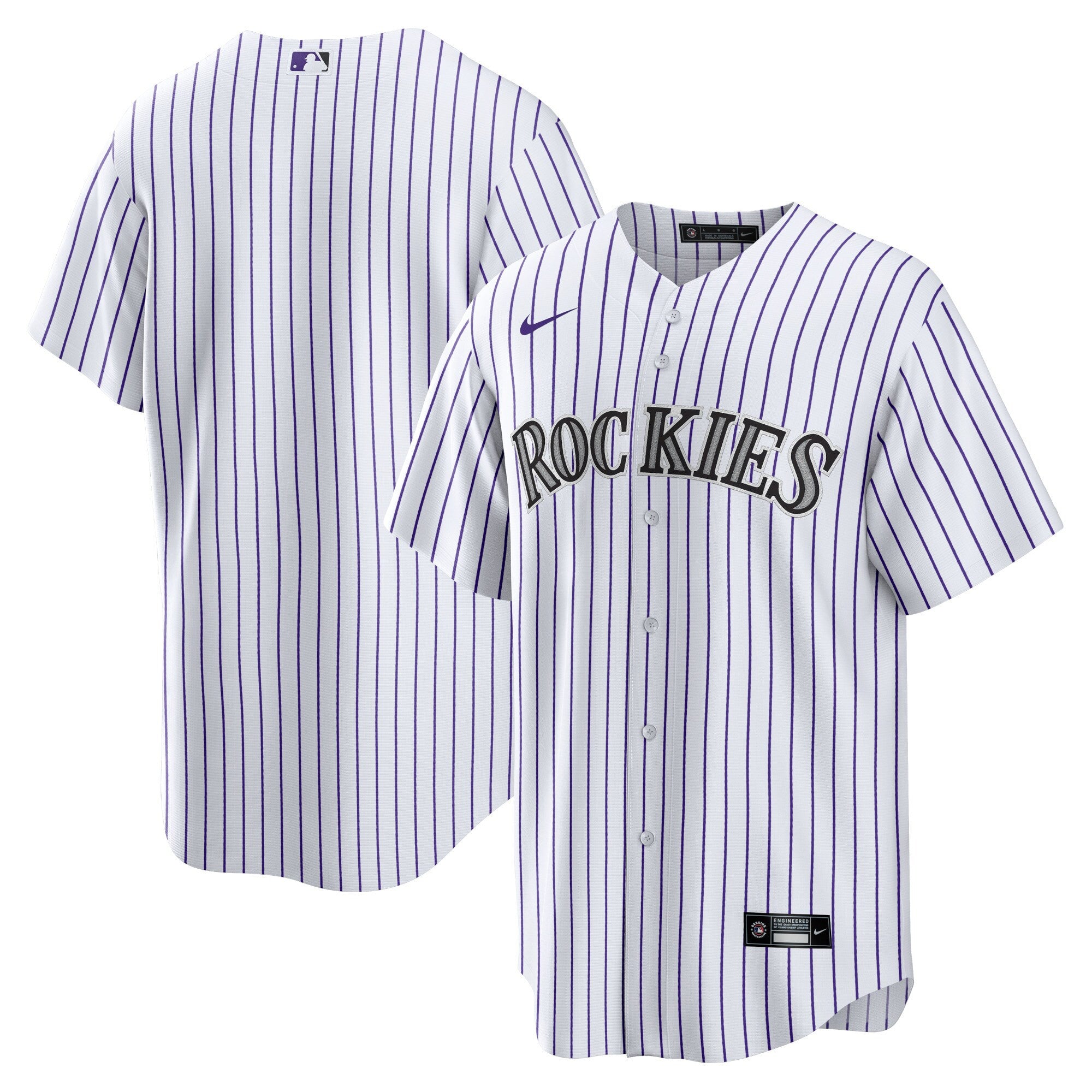Colorado Rockies white Home jersey