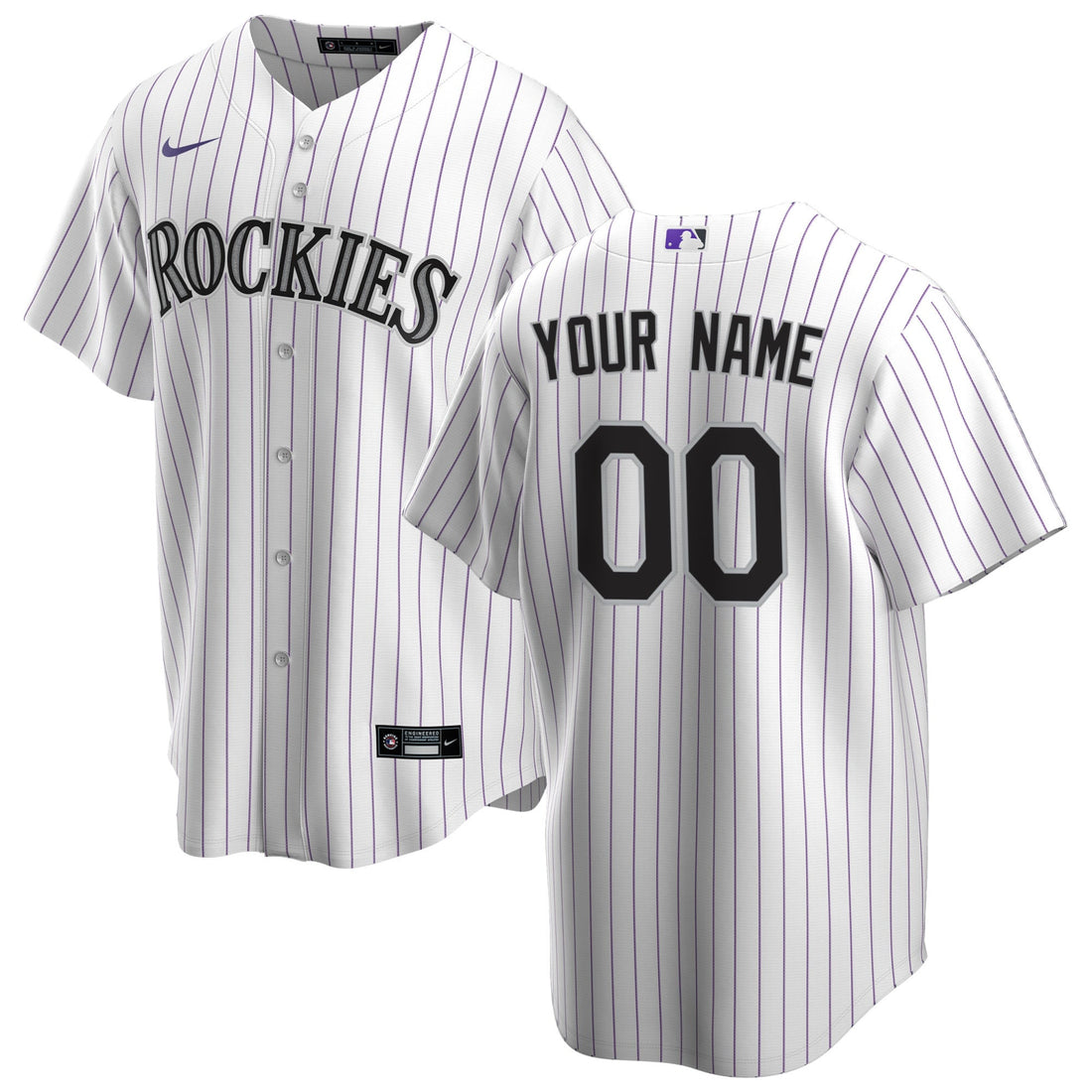 Colorado Rockies white Home jersey