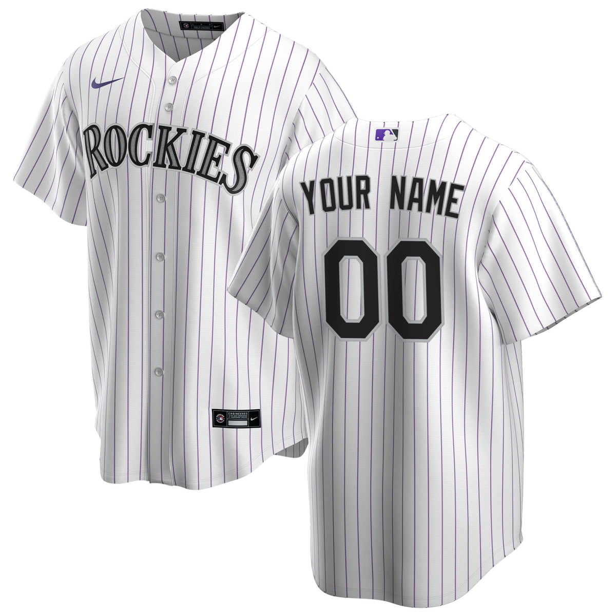 Colorado Rockies white Home jersey