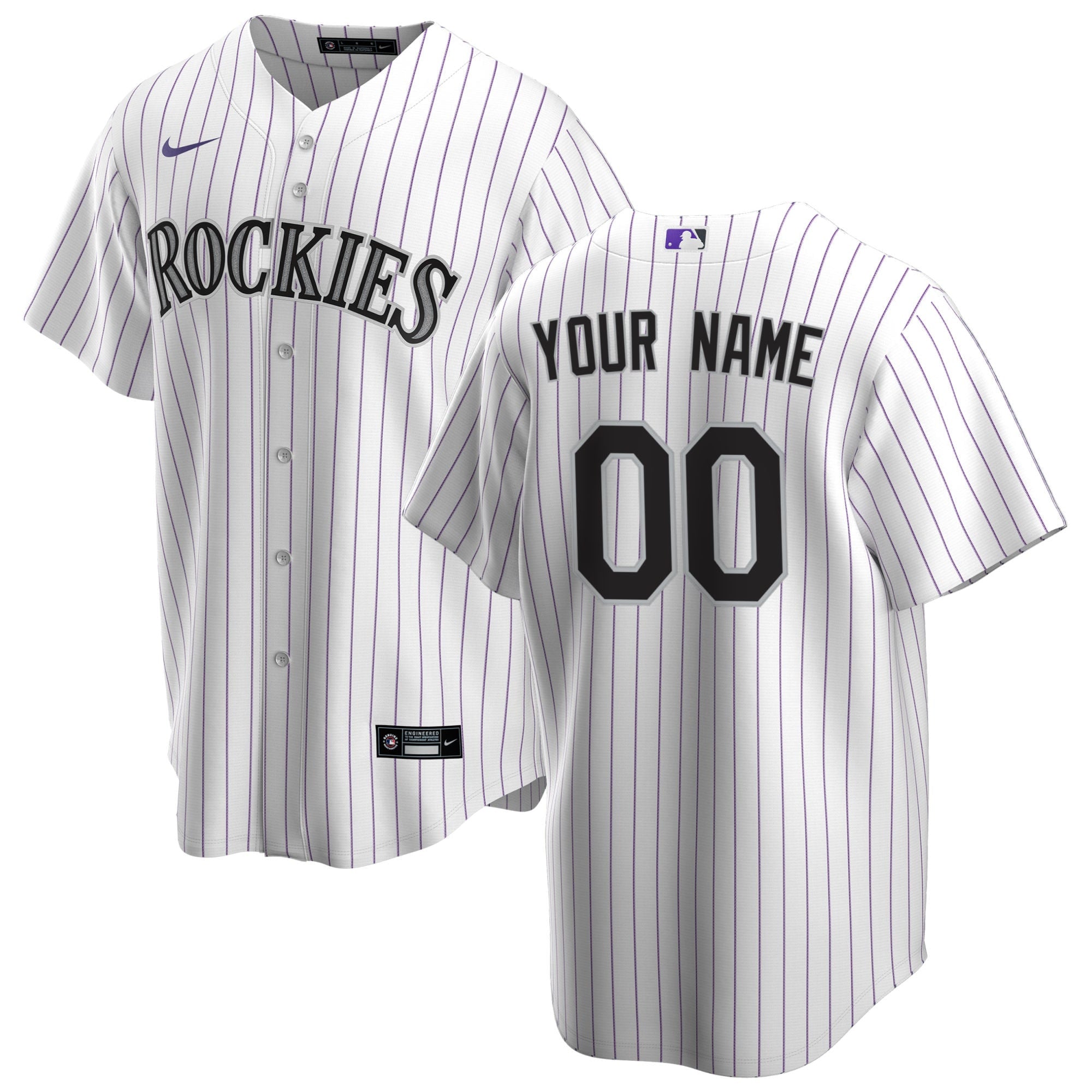 Colorado Rockies white Home jersey