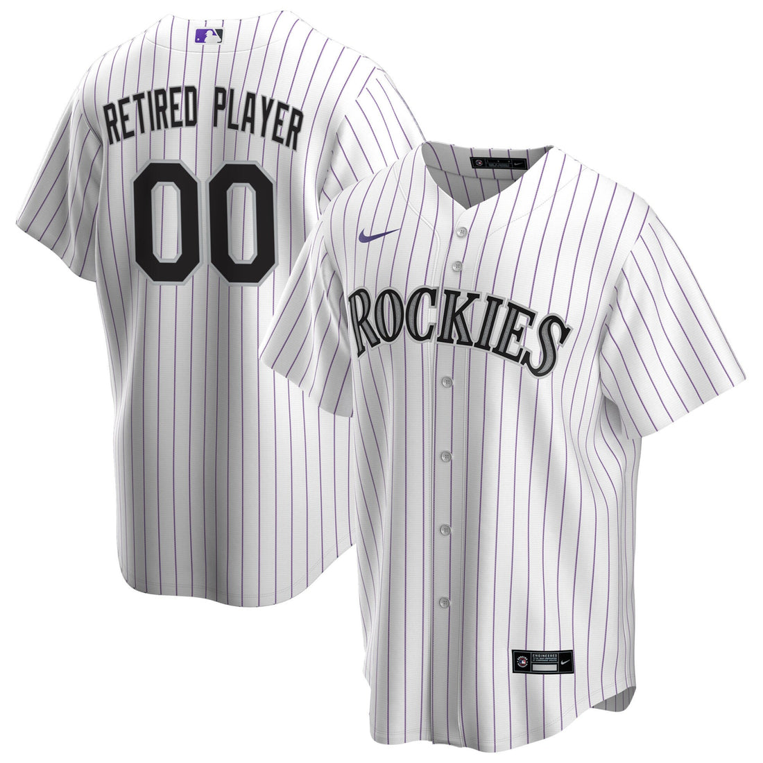 Colorado Rockies white Home jersey