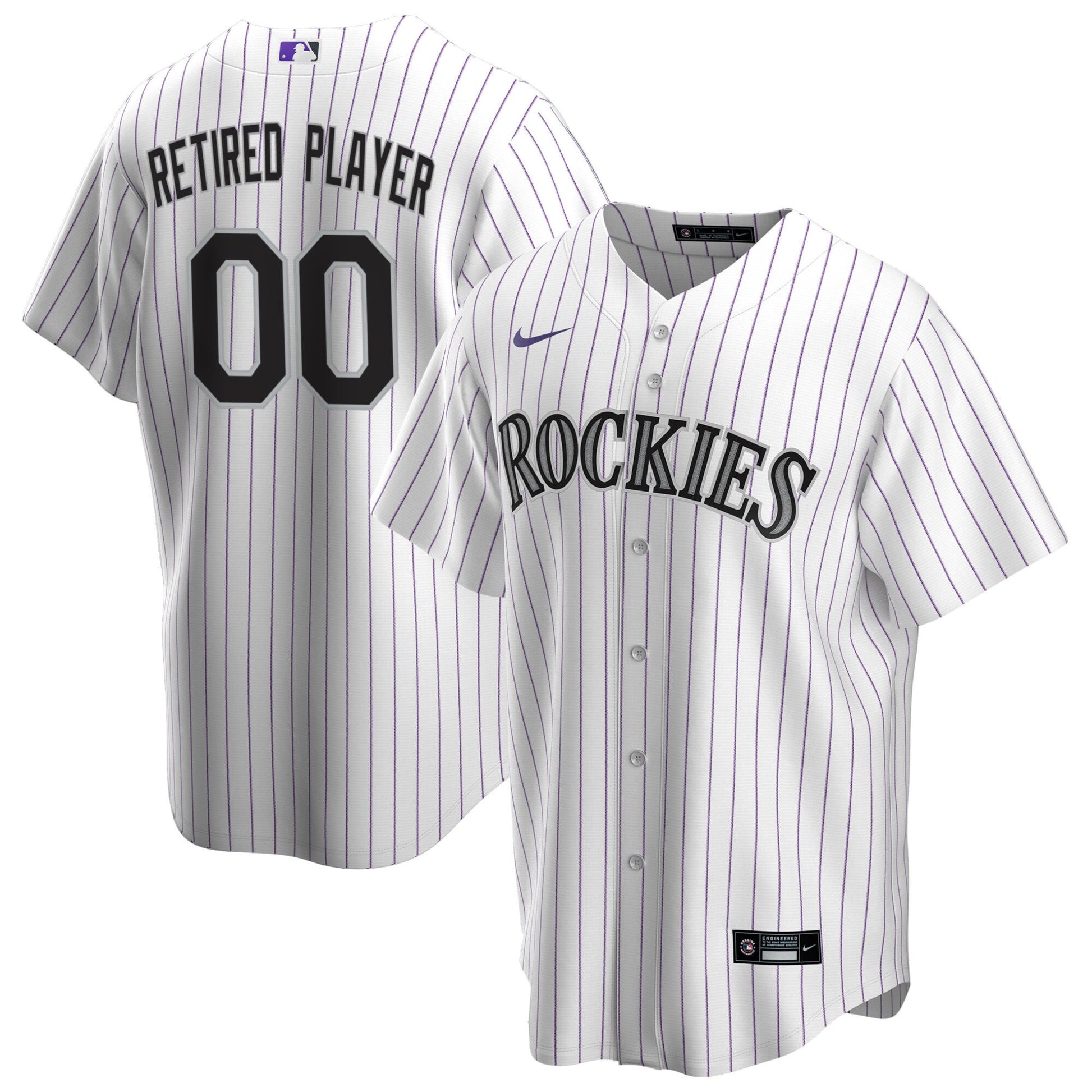 Colorado Rockies white Home jersey