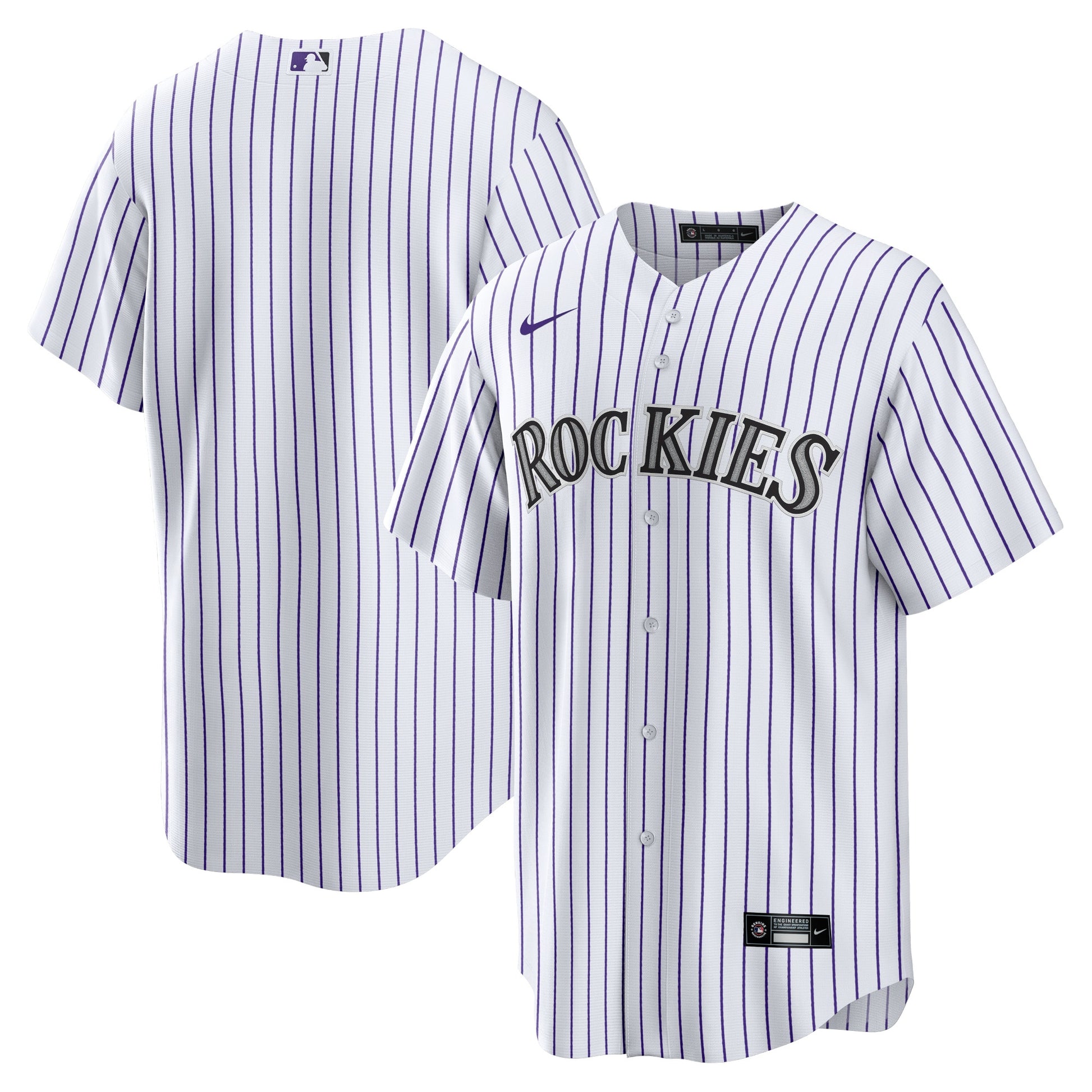 Colorado Rockies white Home jersey
