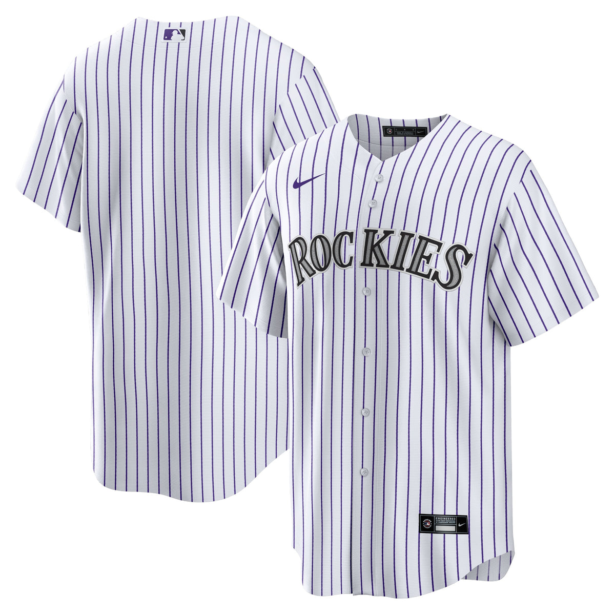 Colorado Rockies white Home jersey