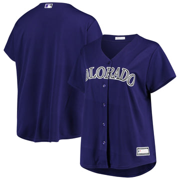 Plus Size Colorado Rockies purple Alternate jersey