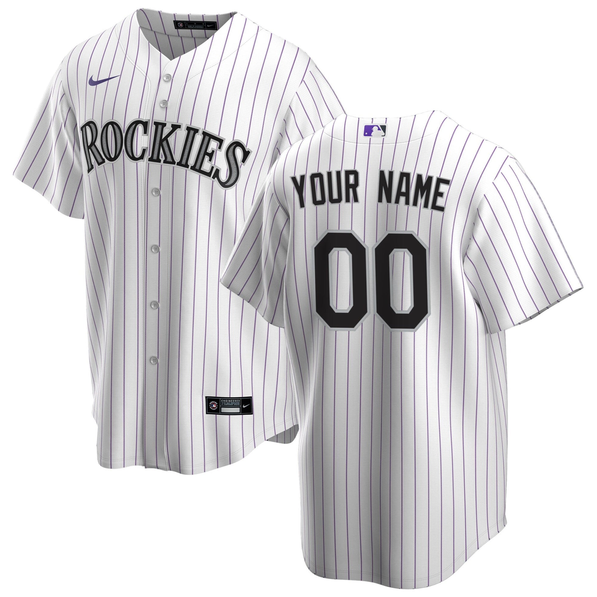 Colorado Rockies white Home jersey