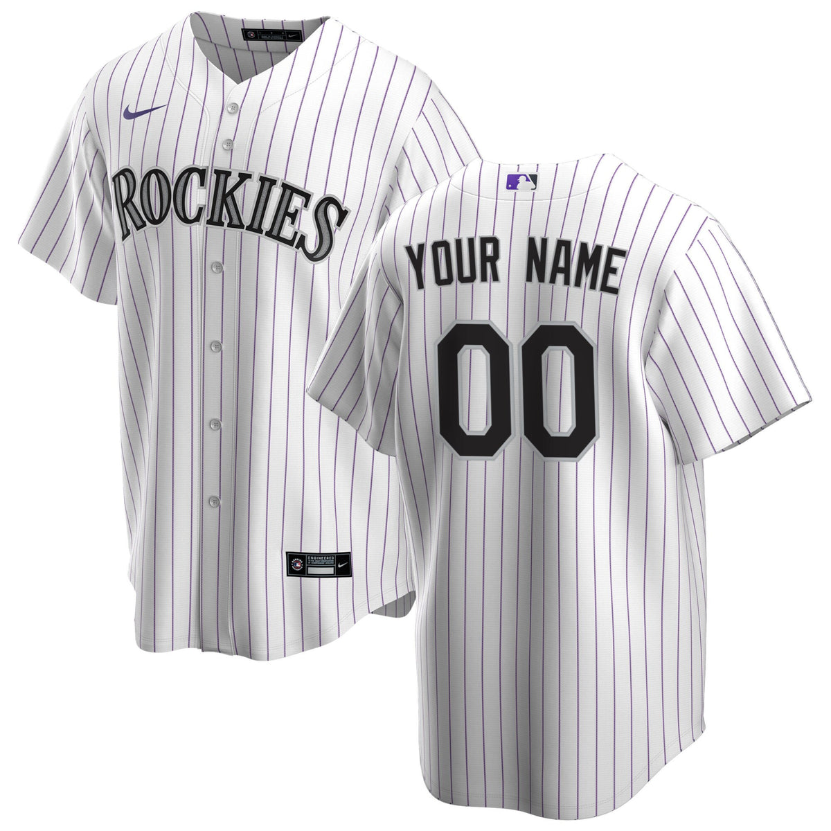 Colorado Rockies white Home jersey