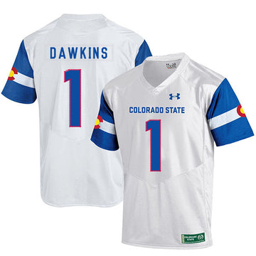 Dalyn Dawkins Colorado State Rams white jersey