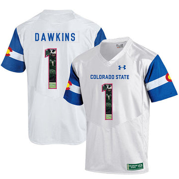 Dalyn Dawkins Colorado State Rams white Fashion jersey