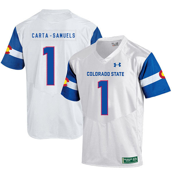K.J. Carta Samuels Colorado State Rams white jersey
