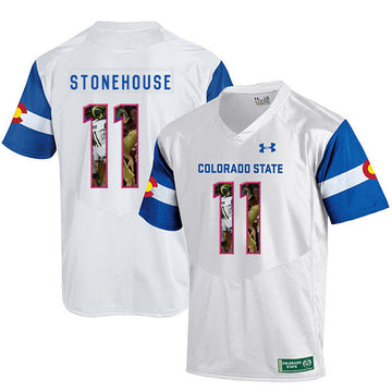 Ryan Stonehouse Colorado State Rams white Fashion jersey