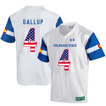 Michael Gallup Colorado State Rams white jersey