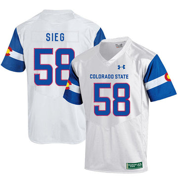 Trent Sieg Colorado State Rams white jersey