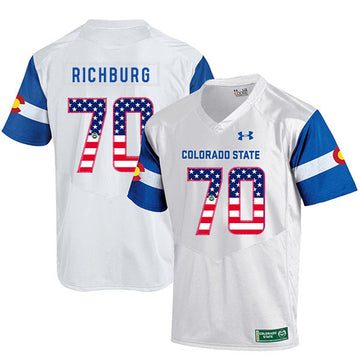 Weston Richburg Colorado State Rams white jersey