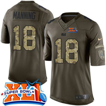 Peyton Manning Indianapolis Colts green Salute To Service jersey