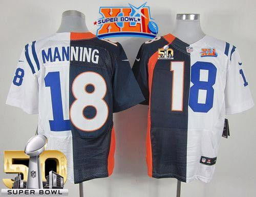 Peyton Manning Indianapolis Colts navy Elite jersey