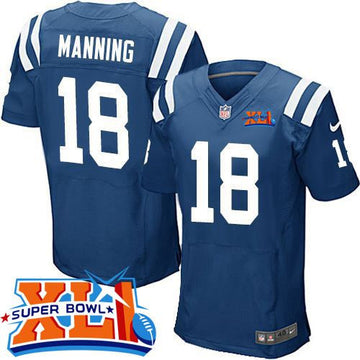 Peyton Manning Indianapolis Colts royal Elite jersey