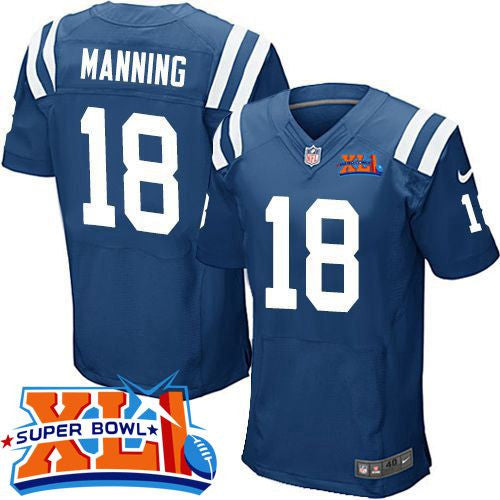 Peyton Manning Indianapolis Colts royal Elite jersey