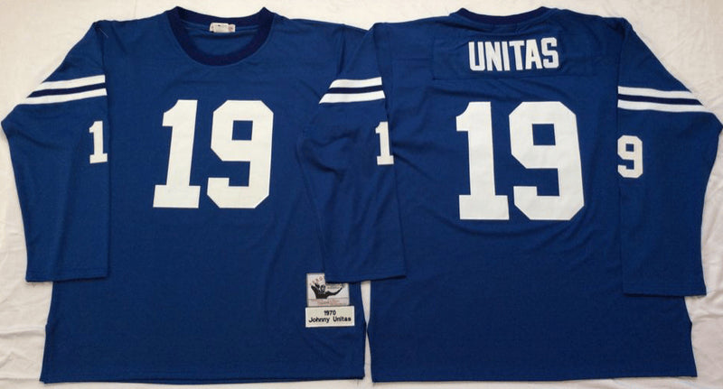 Johnny Unitas Indianapolis Colts blue Throwback jersey