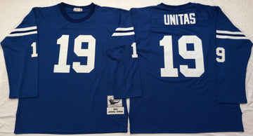 Johnny Unitas Indianapolis Colts blue Throwback jersey
