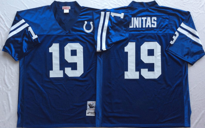 Johnny Unitas Indianapolis Colts blue Throwback jersey