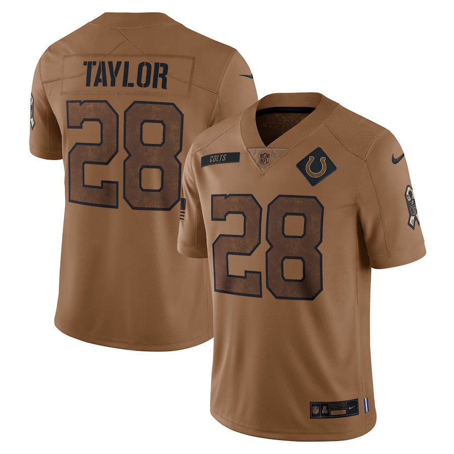 Jonathan Taylor Indianapolis Colts brown Salute To Service jersey