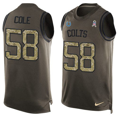 Trent Cole Indianapolis Colts green Salute To Service jersey
