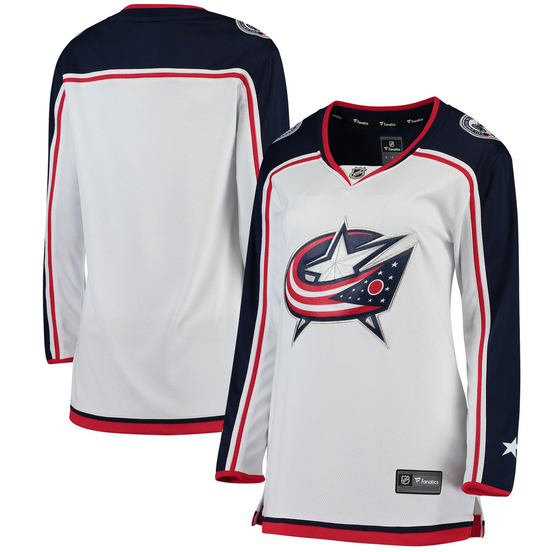 Columbus Blue Jackets white Away jersey