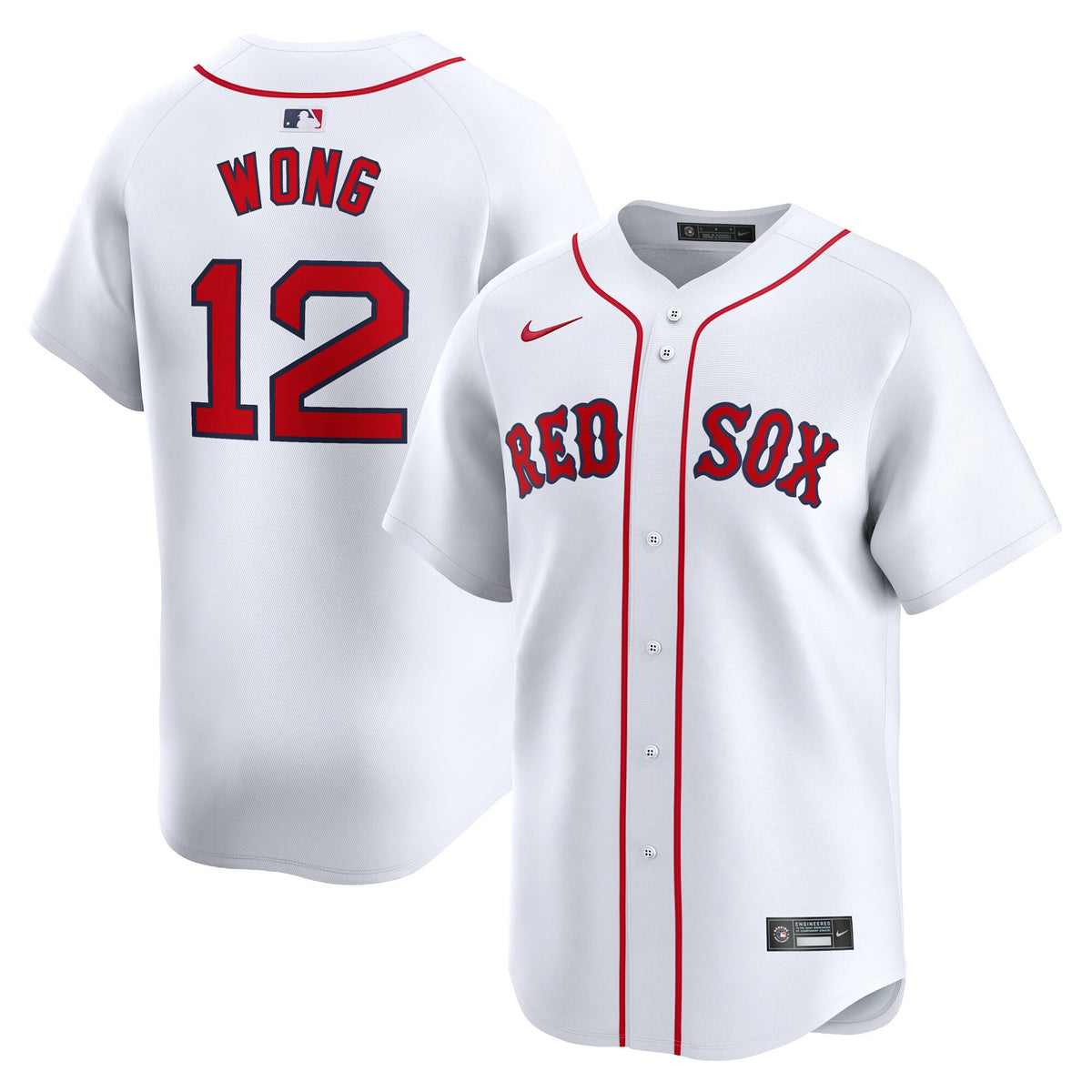 Connor Wong Boston Red Sox white Limited jersey