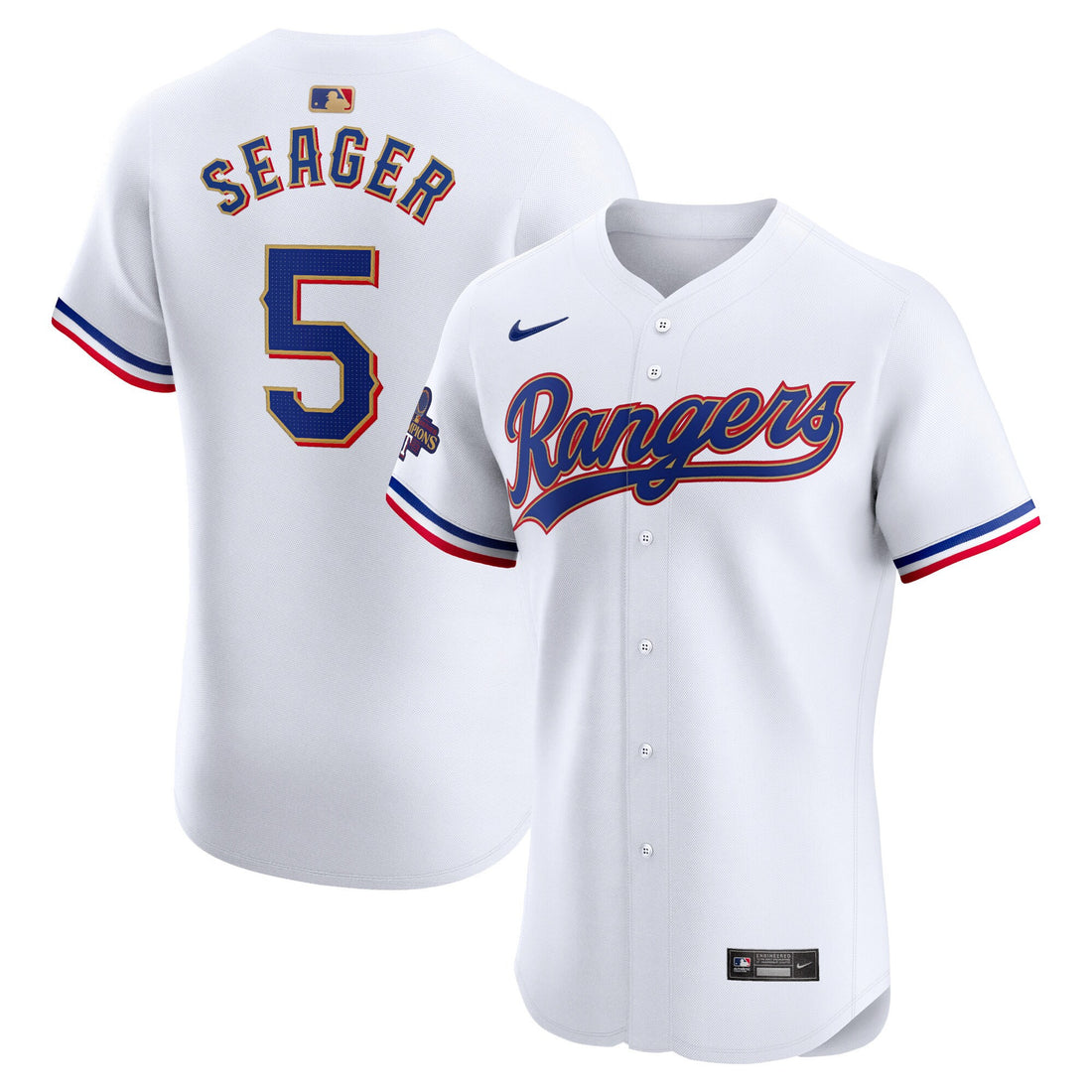 Corey Seager Texas Rangers gold Elite jersey