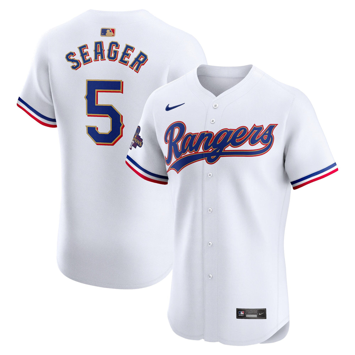 Corey Seager Texas Rangers gold Elite jersey