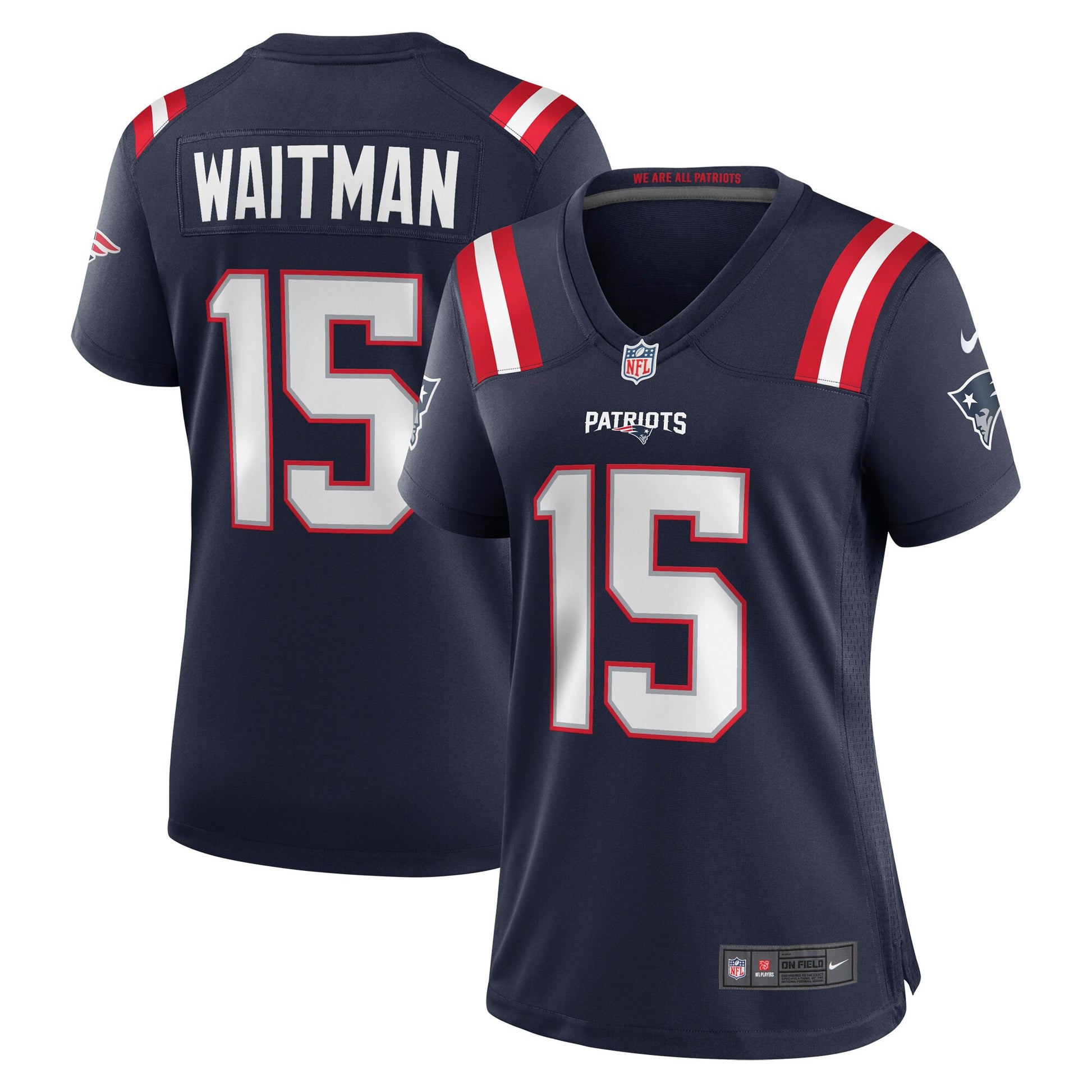 Corliss Waitman New England Patriots navy jersey