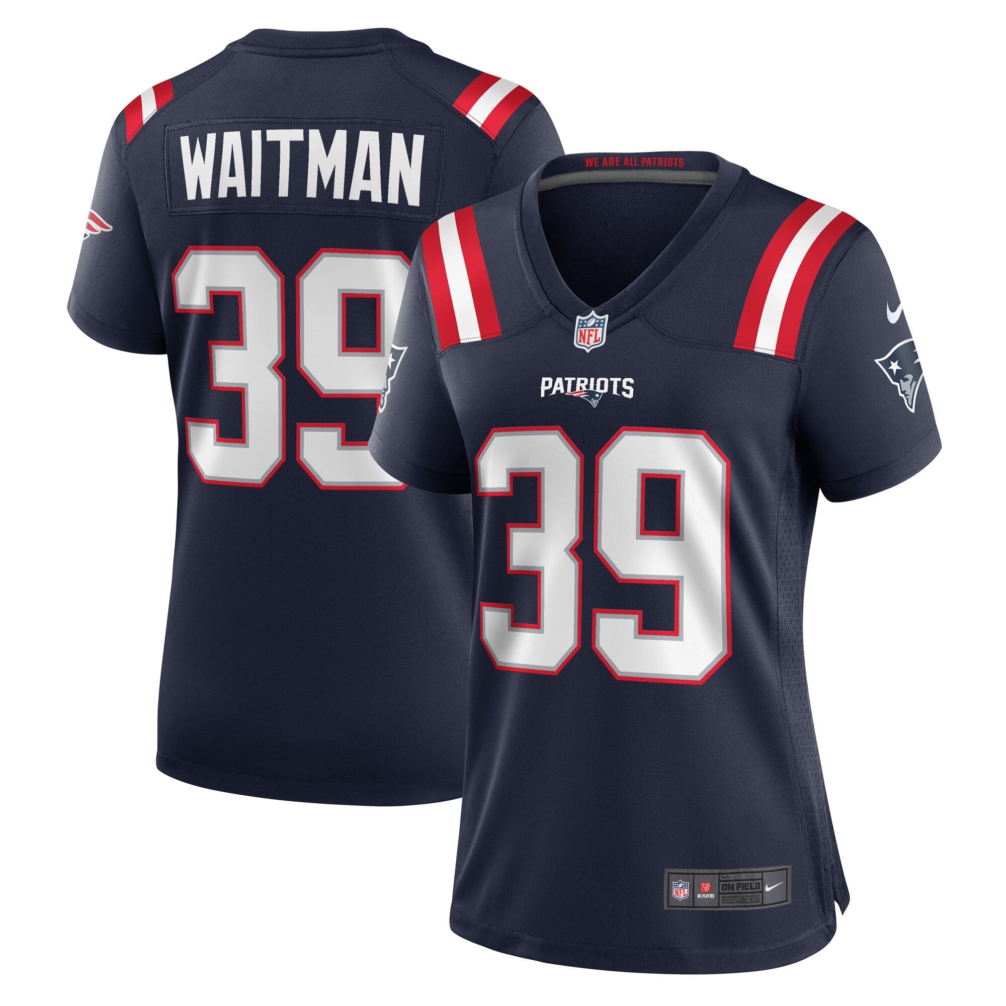 Corliss Waitman New England Patriots navy jersey