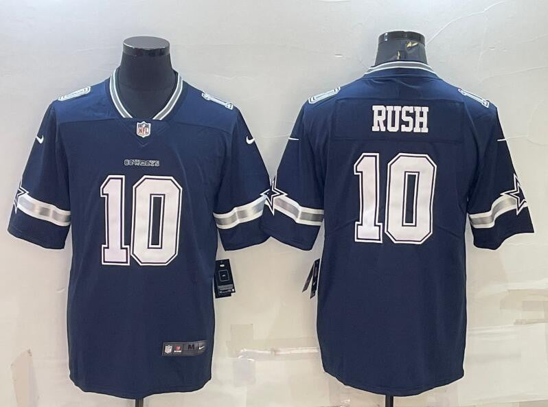 Cooper Rush Dallas Cowboys navy Vapor jersey