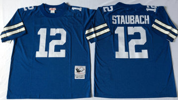 Roger Staubach Dallas Cowboys blue Throwback jersey