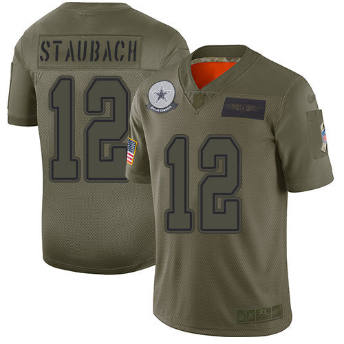 Roger Staubach Dallas Cowboys camo Salute To Service jersey