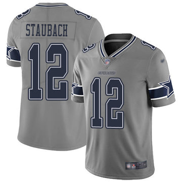 Roger Staubach Dallas Cowboys gray Inverted Legend jersey