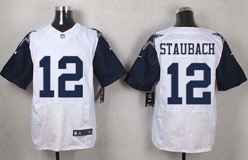 Roger Staubach Dallas Cowboys white Elite jersey